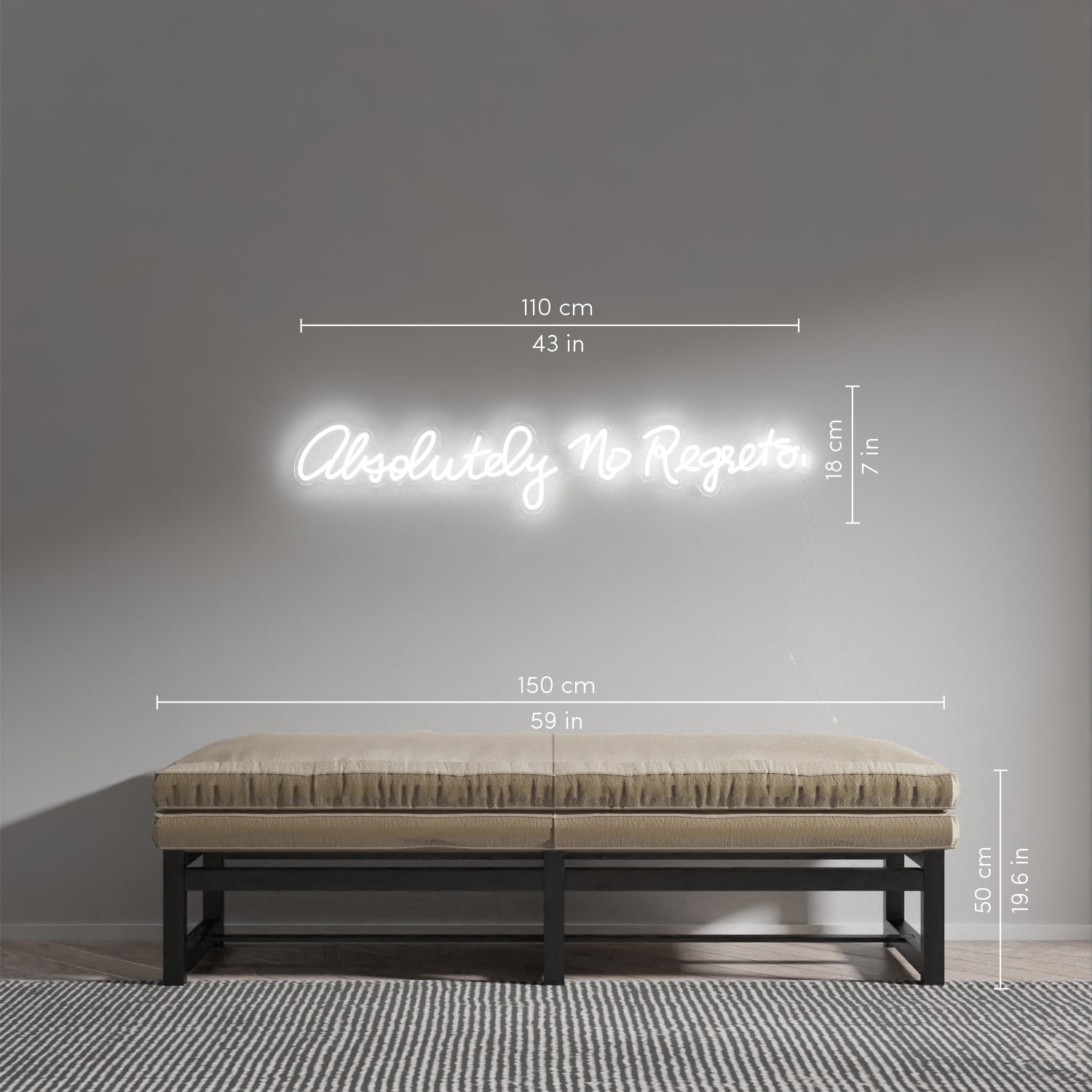 Absolutely no regrets by Madonna, Neon LED sign